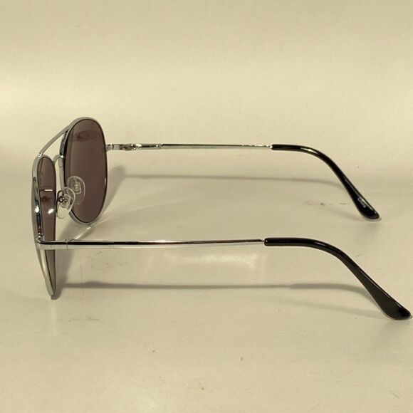 1026 Silver Aviator Sunglasses Grey Mirrored Lenses NWOT main image 6